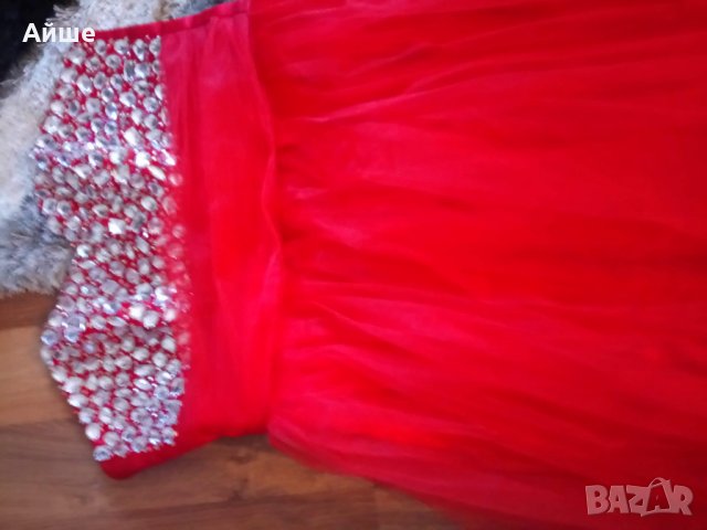 Червена рокля, снимка 6 - Рокли - 25928671