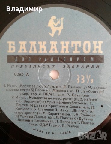 Грамофонни плочи Балкантон-1Емил Димитров,Би Джииз,Бениамино Джили,Йохан Щраус , снимка 17 - Грамофонни плочи - 21723352