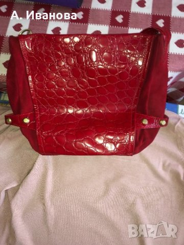 Дамска чанта естествена кожа и естествен велур Nicoli , снимка 11 - Чанти - 24576225