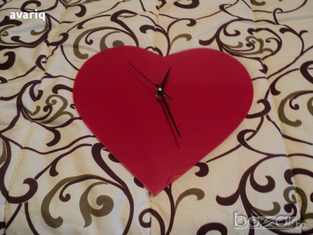 Отстъпка от78 лв-стенен часовник сърце. Подарък за Свети Валентин , снимка 7 - Стенни часовници - 13432552