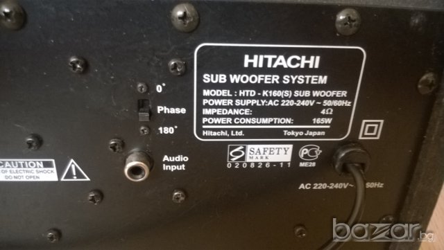 hitachi htd-k160(s) sub woofer system-japan-4ohms/165w-внос англия, снимка 15 - Ресийвъри, усилватели, смесителни пултове - 8052642