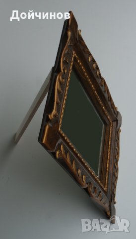 Огледало с рамка дърворезба, за гримиране, снимка 2 - Други - 25597895