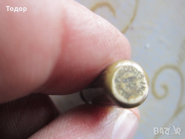 Старо бронзово червило патрон гилза , снимка 5 - Колекции - 25581275