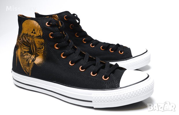 ПРОМО 🍊 CONVERSE ALL STAR № 35½ и 36 🍊 Дамски кецове BLACK&ORANGE нови с кутия, снимка 3 - Кецове - 22277662