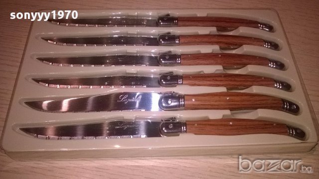 Laguiole-6бр маркови ножа-нови и в опаковка-внос швеицария, снимка 9 - Колекции - 16886694