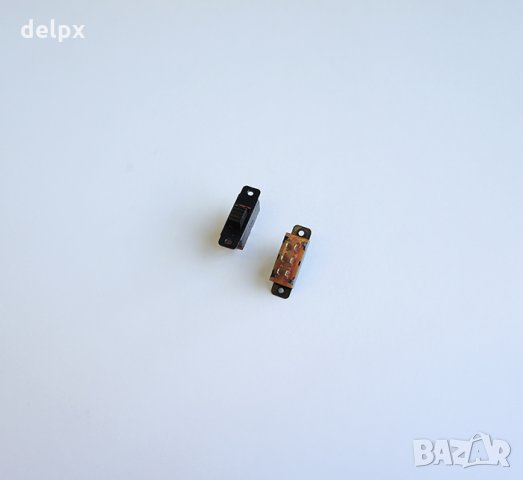 Ключ плъзгащ с 2 положения черен 16x8mm, снимка 1 - Ключове, контакти, щепсели - 23359013