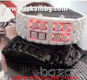 IRON LED часовник LAVA SAMURAI тъмно червен, снимка 2 - Други - 12262206