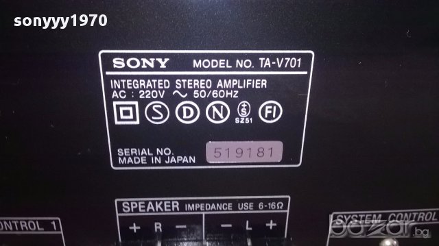 sony amplifier-japan-внос швеицария, снимка 7 - Ресийвъри, усилватели, смесителни пултове - 12764785