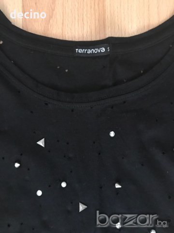 Черна тениска Terranova, снимка 2 - Тениски - 19005898