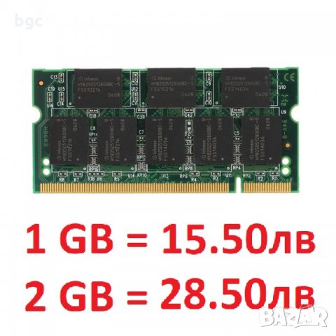 ЧИСТО НОВА Kingston Памет DDR SDRAM KVR333S0/1GR PC-2700S 333Mhz 200Pin DDR333 SODIMM PC-2700 , снимка 2 - Части за лаптопи - 24503580