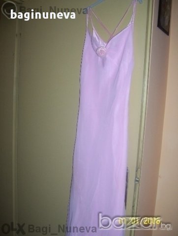 Бална Перлено-розова официална дълга рокля+подарък-наметало, снимка 4 - Рокли - 9870209