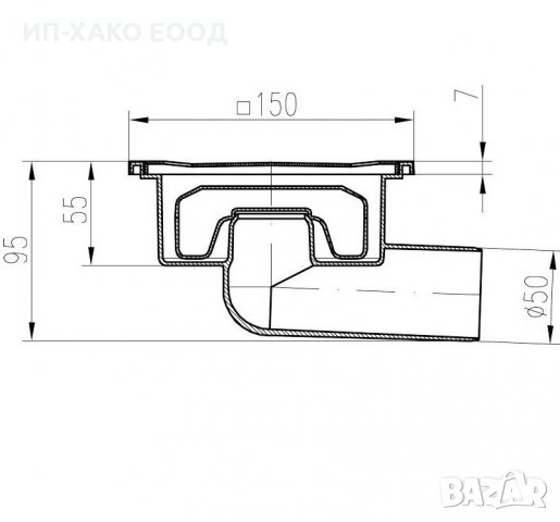 РАЗПРОДАЖБА!!! Подов сифон НЕПТУН - Страничен , снимка 2 - Строителни материали - 22755902
