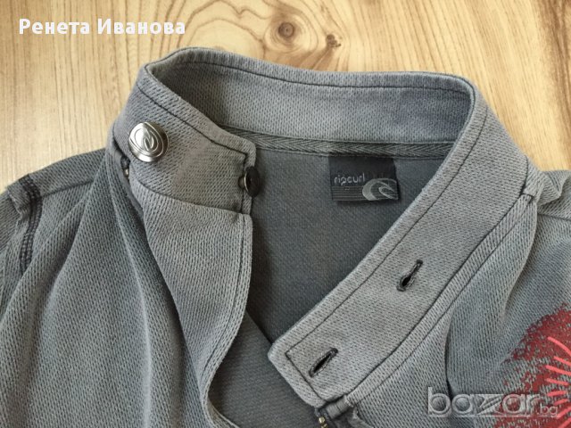 Дамско сако RIPCURL  оригинал, size S, от трико с асиметричен цип, много запазено, отлично състояние, снимка 6 - Сака - 11042999