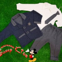 Детски комплект: сако, блуза, панталон и вратовръзка, снимка 2 - Комплекти за бебе - 24259858