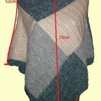 Пончо - ръчно изработено, снимка 4 - Блузи с дълъг ръкав и пуловери - 21694542