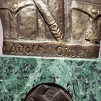 Бюст на  А . Хитлер - бронз / гранит, снимка 4 - Антикварни и старинни предмети - 20395357