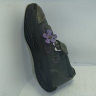 Детски обувки ONE STEP сиво с лилаво, цвете, лепенка, снимка 2 - Детски маратонки - 13895736