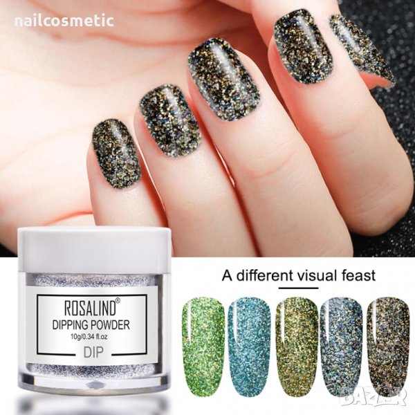 Пудра дипинг за изграждане на нокти с блясък, снимка 1