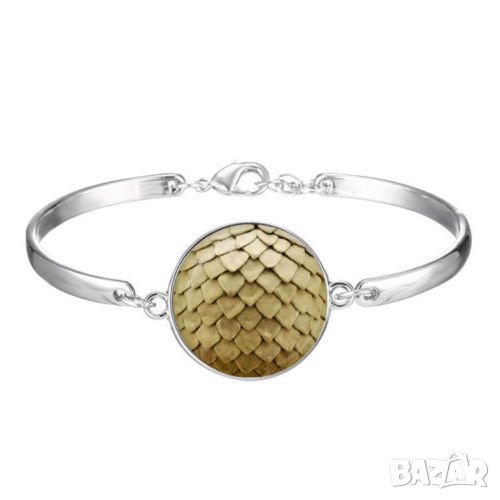 Game Of Thrones гривна с Драконова Кожа 3D - Жълта, снимка 1