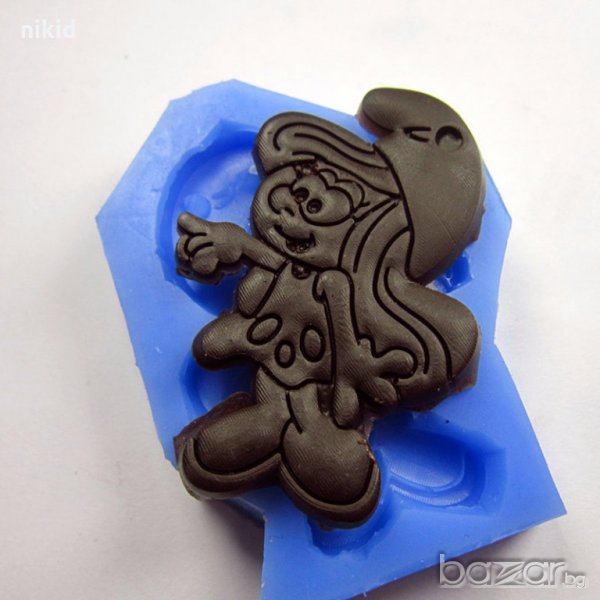 Смърфиета смърфове смъфовете силиконов молд за украса декор торта фондан шоколад, снимка 1