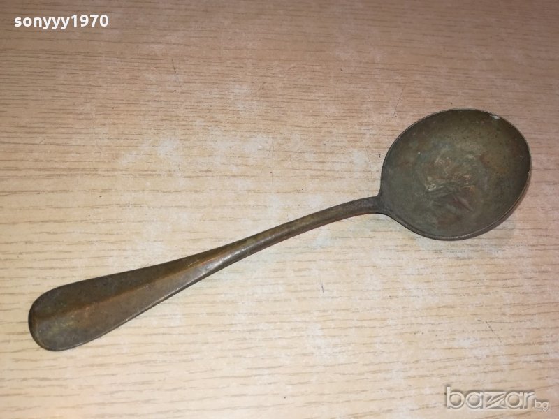антика-реликва-стара лъжица-20х6см, снимка 1