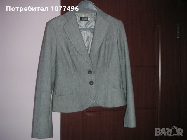 Сиво Дамско Сако марка OGGI Вълнени Сака Кашмирено сако