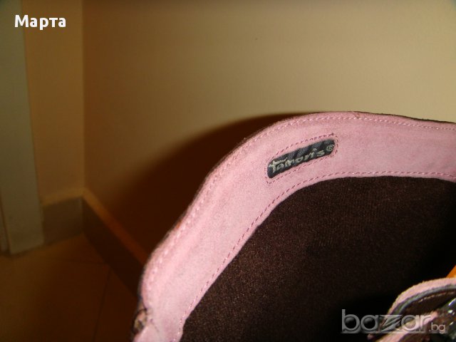 Ботуши Tamaris естествен велур, снимка 4 - Дамски ботуши - 11658225