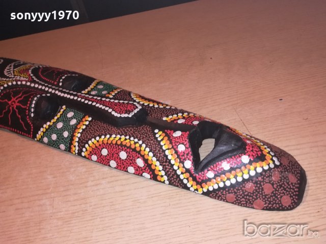 поръчана-голяма цветна маска за стена-80х17х8см-дървена с релеф, снимка 13 - Колекции - 21007869