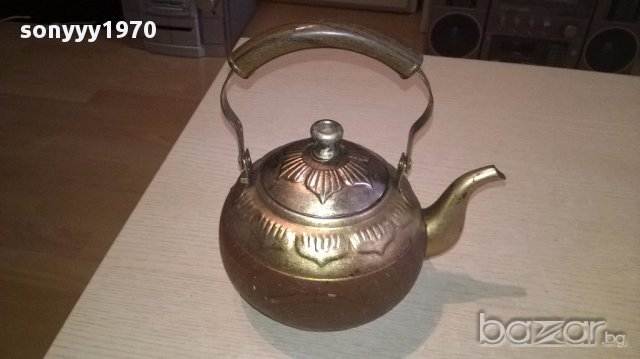 Ретро чаиник с цедка-20х14х14см, снимка 5 - Антикварни и старинни предмети - 17785073