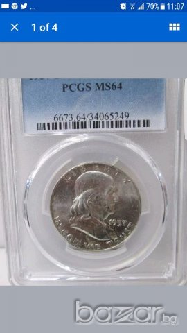 USA 50 Cents 1957-D PCGS MS 64, снимка 1 - Нумизматика и бонистика - 20878275