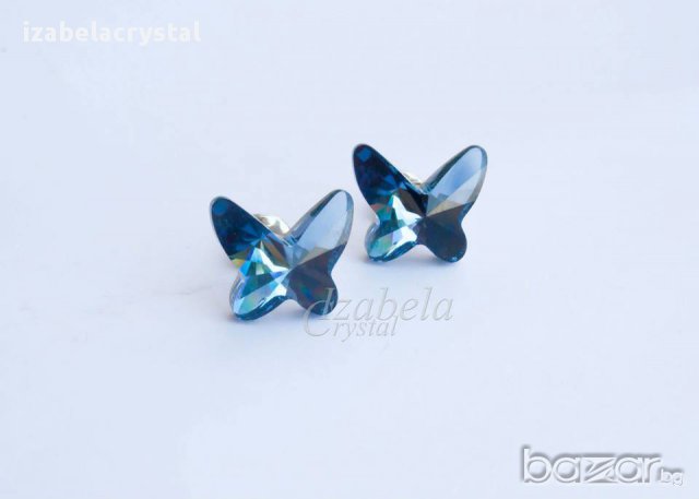  Сваровски Обеци "butterfly Lux" Swarovski, снимка 7 - Обеци - 10066953