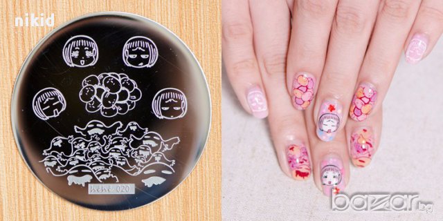 кръгла плочка / щампа шаблон за печат на нокти, снимка 15 - Продукти за маникюр - 14612306