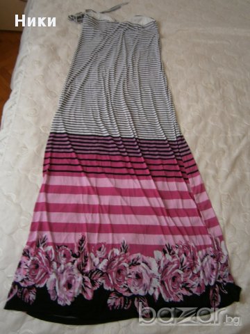 Нова дълга ластична рокля - размер Л с етикет, снимка 5 - Рокли - 11793423