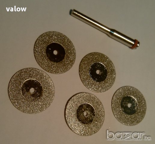 Диамантени дискове Ф20 за рязане комплект 5бр+накрайник Dremel Дремел бормашина