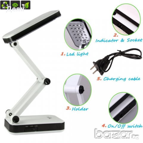 1018 Сгъваема акумулаторна лампа с 24 диода, снимка 2 - Други стоки за дома - 17473883