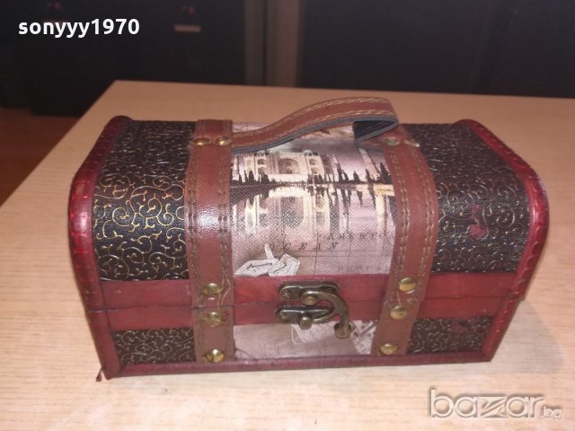 ретро дървена кутия с дръжка-20х11х11см-внос швеицария, снимка 3 - Антикварни и старинни предмети - 20978246