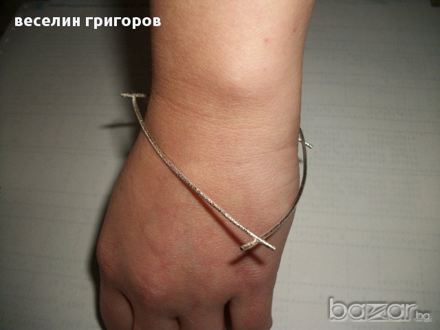 сребърна гривна, снимка 4 - Гривни - 10944879