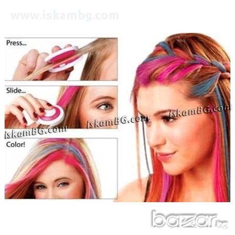 Боядисване на цветни кичури с Hot Huez - код 0774, снимка 3 - Аксесоари за коса - 13516313