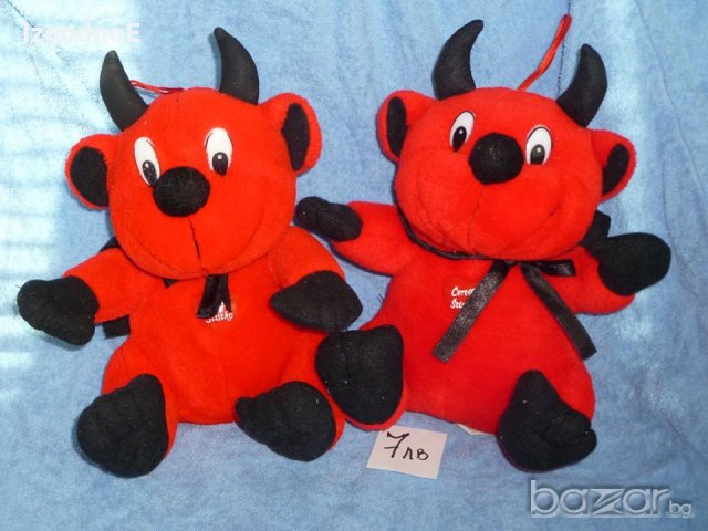 Червени дяволчета плюшени, снимка 1 - Плюшени играчки - 21221905