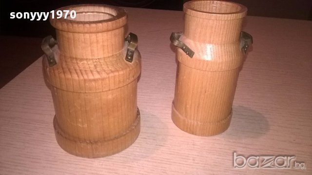 Ретро колекция-гюм 2бр-дърво/месинг-10/7/6см-внос швеицария, снимка 4 - Антикварни и старинни предмети - 17364113