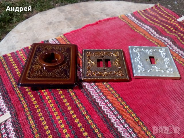 Стара капачка за електрически ключ,капачки, снимка 1 - Антикварни и старинни предмети - 24936292