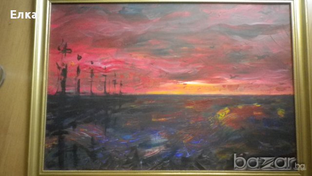 картина "На зазоряване", снимка 2 - Картини - 11959176