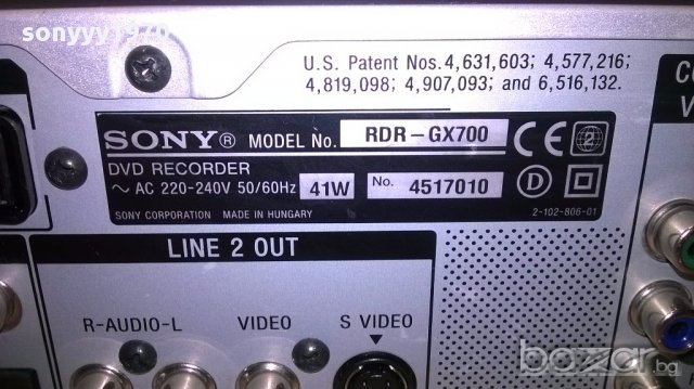 поръчано-Sony rdr-gx700 dvd recorder-записващо-внос швеицария, снимка 11 - Ресийвъри, усилватели, смесителни пултове - 15437918