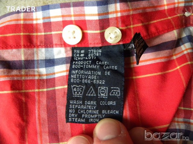 Мъжка риза TOMMY HILFIGER, 100% памук, снимка 16 - Ризи - 18478106