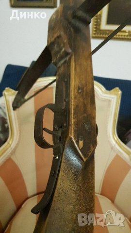 Старинен арбалет от18век оригинал., снимка 6 - Антикварни и старинни предмети - 22171429