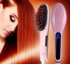 Нова електрическа розова четка за изправяне на коса, снимка 1 - Аксесоари за коса - 17477195