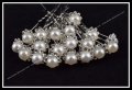 Красиви фуркети с перла и бляскави кристалчета, снимка 1 - Аксесоари за коса - 18227081