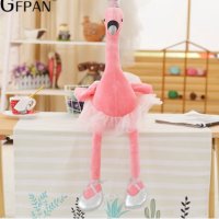 35cm Фламинго балерина с корона плюшена играчка, снимка 2 - Плюшени играчки - 25636870