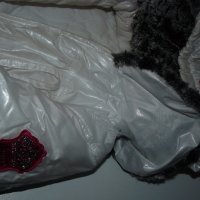 Топло Little Queen бяло яке – 116 ръст, снимка 4 - Детски якета и елеци - 19825160