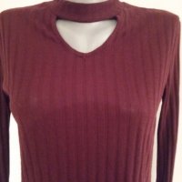 Дамска блуза  бордо, снимка 4 - Блузи с дълъг ръкав и пуловери - 23366403